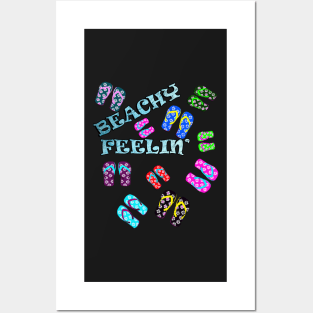 Beach Fun Graphic Design & Quote Beachy Feeling Summer Vacation Posters and Art